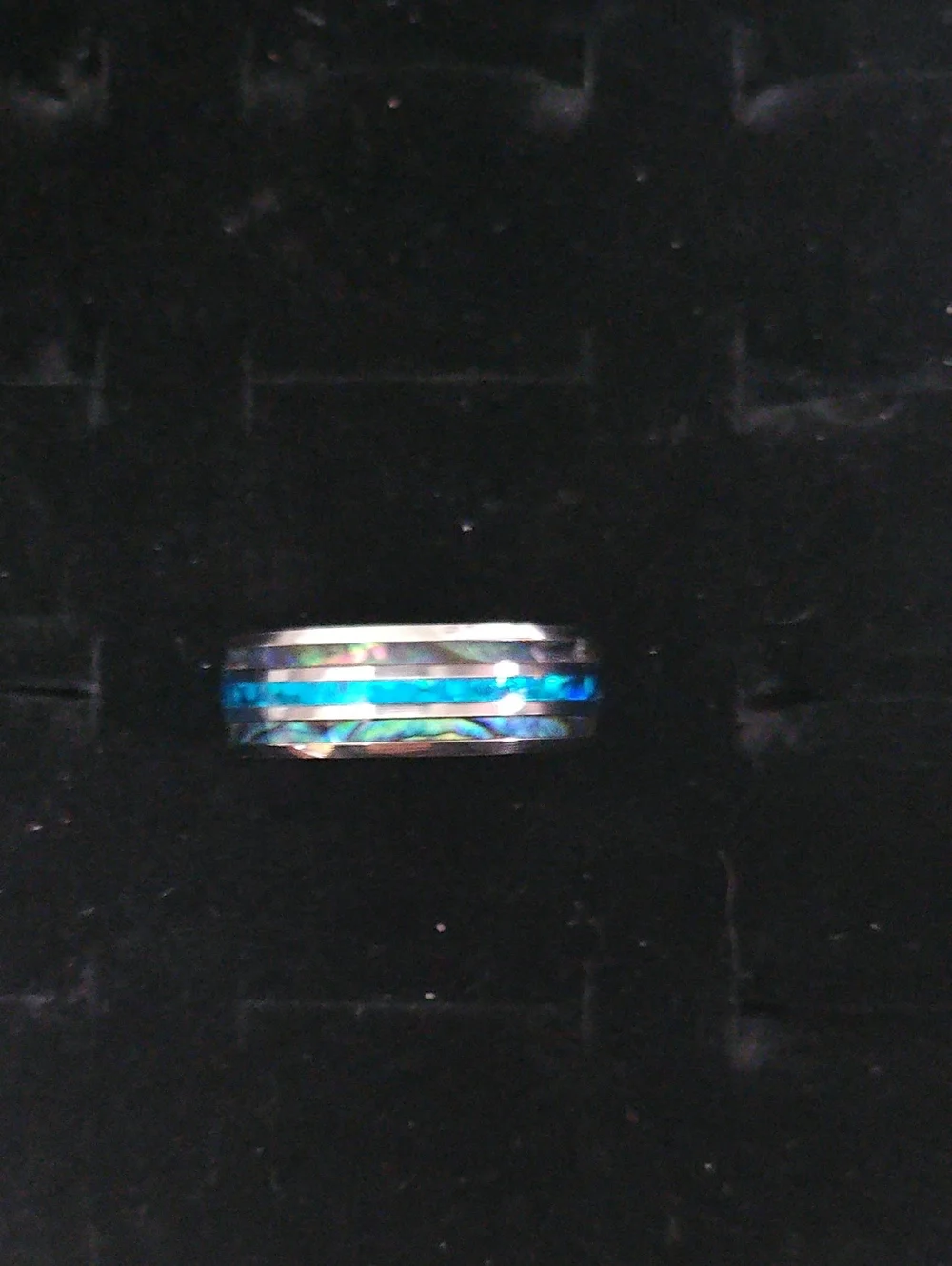 NEW Mens Silver Tungsten Steel Wedding Band With Carbide Inlay